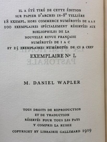 GIDE, André. La Symphonie pastorale.

Édition...
