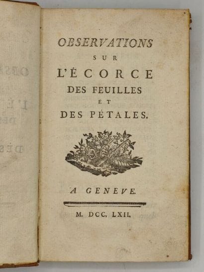 SAUSSURE, Horace Bénédict de. Observations...
