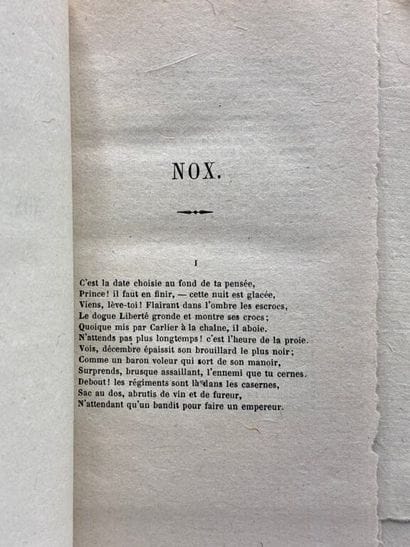 HUGO, Victor. *Châtiments*.

One of the six...