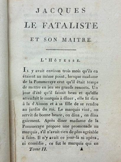 DIDEROT, Denis. Jacques le fataliste et son...