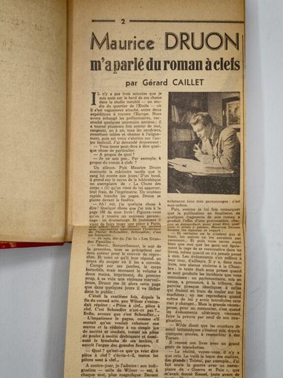 DRUON, Maurice. La Chute des corps. La Fin...