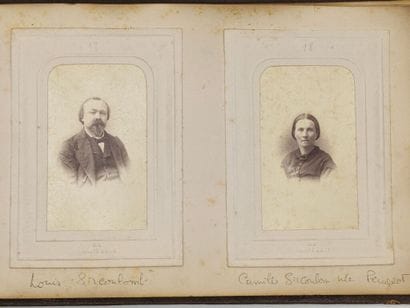 [PEUGEOT]. Album de 49 portraits photographiques...