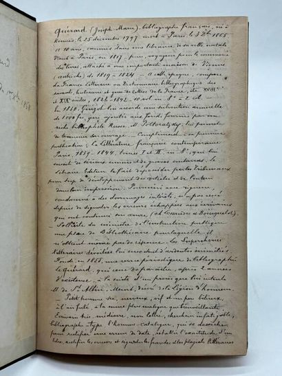 [BIBLIOPHILIE] QUÉRARD, Joseph-Marie. Les...