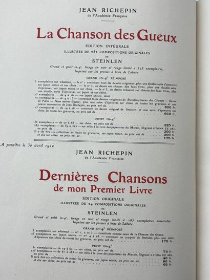 RICHEPIN, Jean et STEINLEN. La Chanson des...