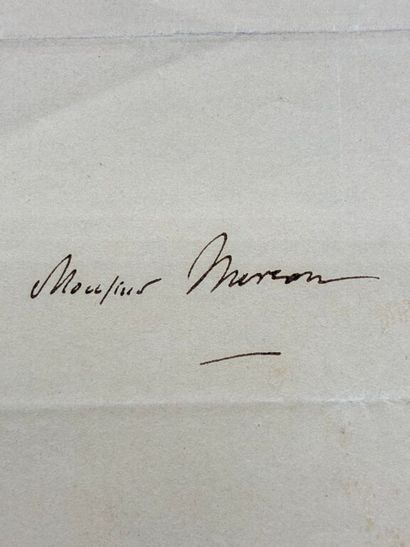 TALMA, François-Joseph. Ensemble de 2 lettres...