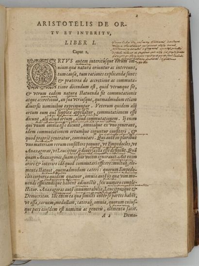 ARISTOTE - BUISSERET, Hugues. Recueil de...