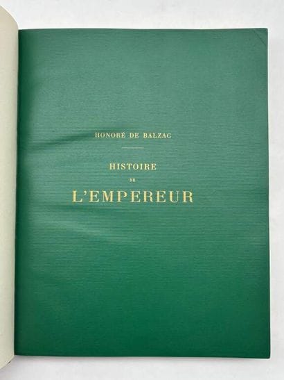 [NAPOLÉON]BALZAC, Honoré de et LALAUZE, Alphonse....