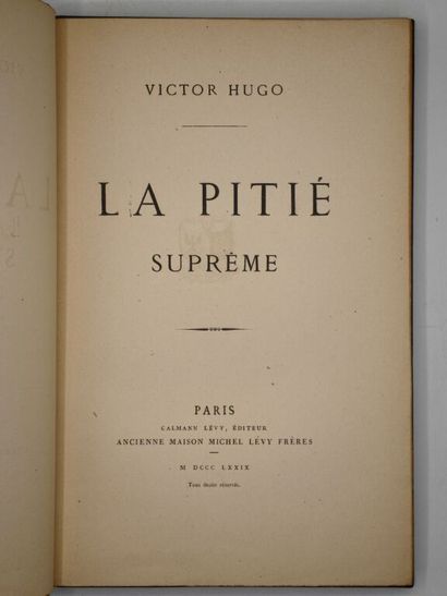 HUGO, Victor. *La Pitié suprême*.

First...