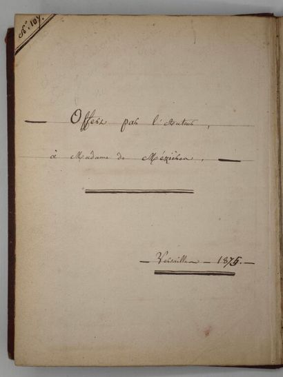 [MANUSCRIPT - CRIMEAN WAR] MÈZIÈRES, J. de....