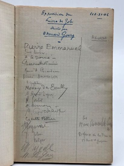 [BIBLIOPHILIE - LIVRE D'OR]. Registre de...