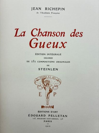 RICHEPIN, Jean et STEINLEN. La Chanson des...