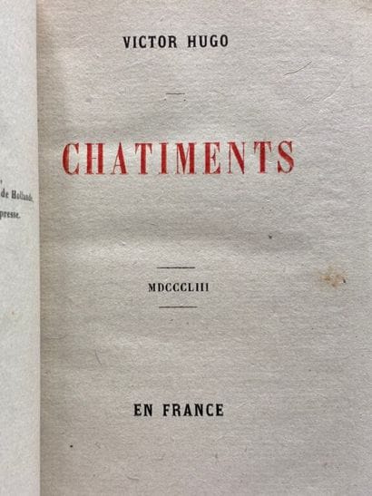 HUGO, Victor. *Châtiments*.

One of the six...