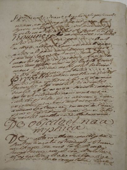 [MANUSCRIPT - BRITTANY] GAULTIER, Johannes....