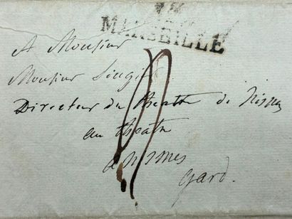 TALMA, François-Joseph. Ensemble de 2 lettres...