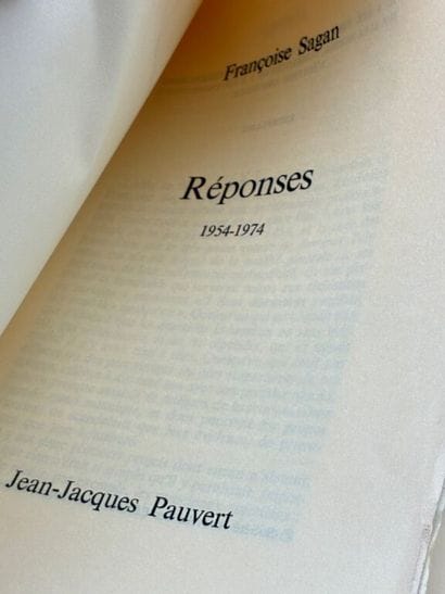 SAGAN, Françoise. Réponses.1954-1974.

Bel...