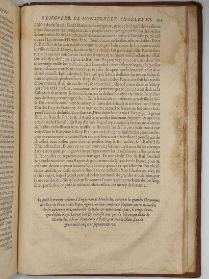 MONSTRELET, Enguerrand de. Chroniques d'Enguerran...