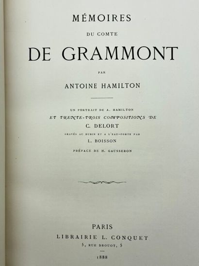 HAMILTON, Antoine. Mémoires du comte de Grammont.

Edition...