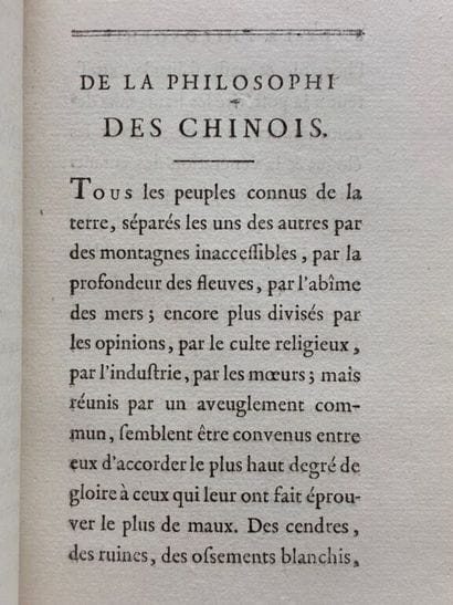 [PHILOSOPHIE]. Collection des moralistes...