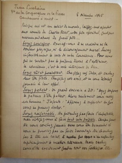 [MANUSCRIPT - FRESNES PRISON]. Autographs...