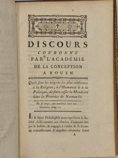 [NORMANDIE - DEMENDE DE DEMANDOLX]. Discours...