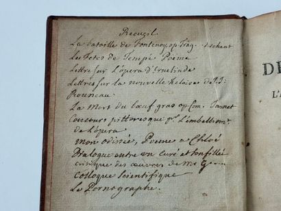 [VOLTAIRE - RÉTIF DE LA BRETONNE]. Recueil...