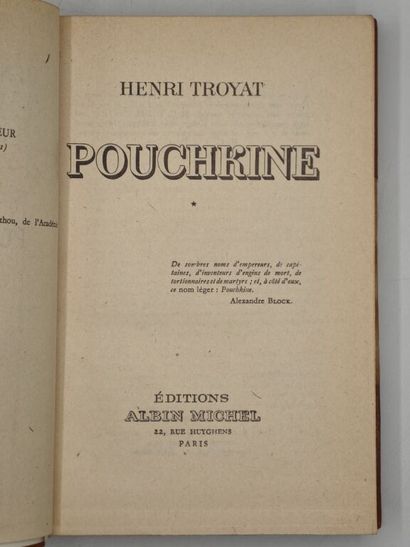 TROYAT, Henri. Pouchkine.

Bel exemplaire...