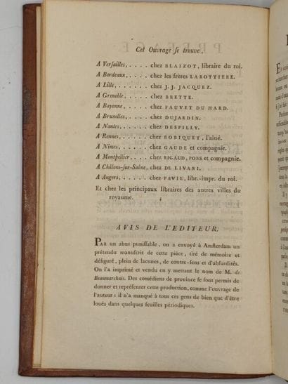 BEAUMARCHAIS, Pierre-Augustin Caron de. La...