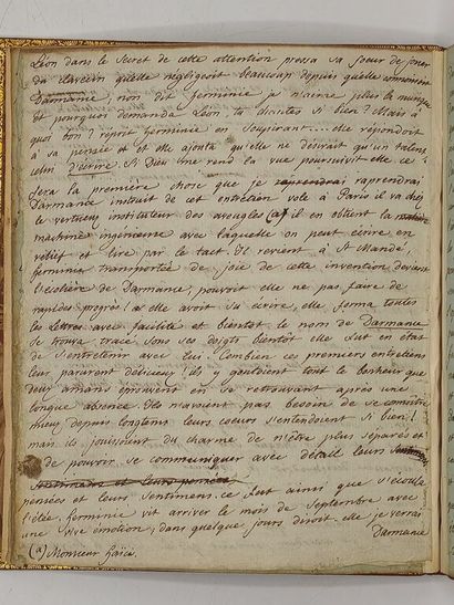 [MANUSCRIPT] GENLIS, Countess of. *The Memoirs...