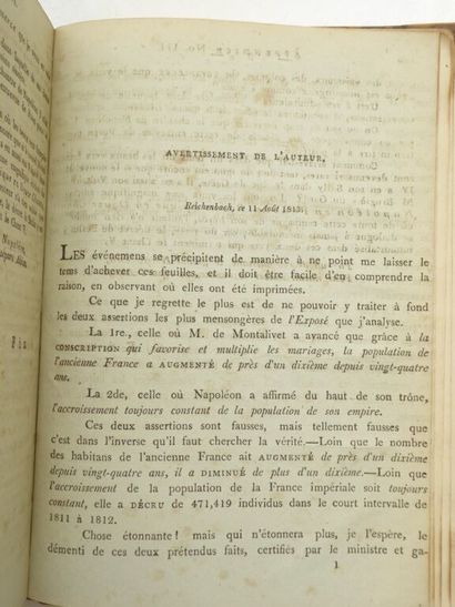 [NAPOLÉON]IVERNOIS, Francis d'. Recueil de...