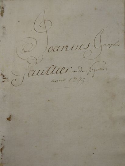 [MANUSCRIPT - BRITTANY] GAULTIER, Johannes....