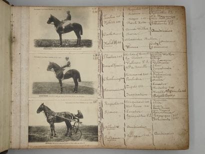 [HORSE RACING]. Handwritten and illustrated...