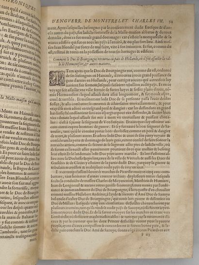 MONSTRELET, Enguerrand de. Chroniques d'Enguerran...