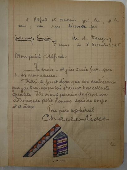 [MANUSCRIPT - FRESNES PRISON]. Autographs...