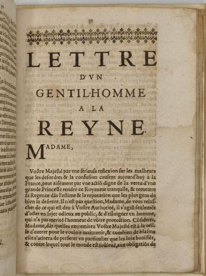 [FRONDE]. Recueil factice de 5 mazarinades.

Important...