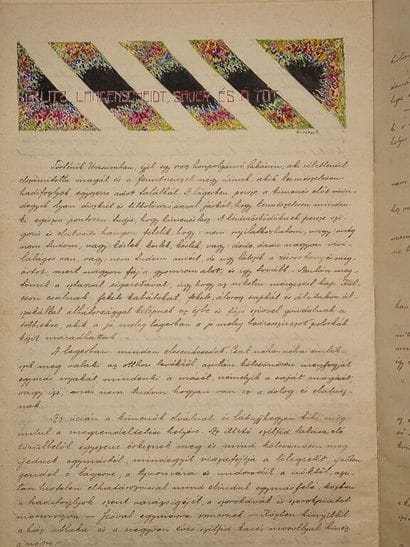 [MANUSCRIPT - HUNGARIAN AVANT-GARDE] BODZASY,...