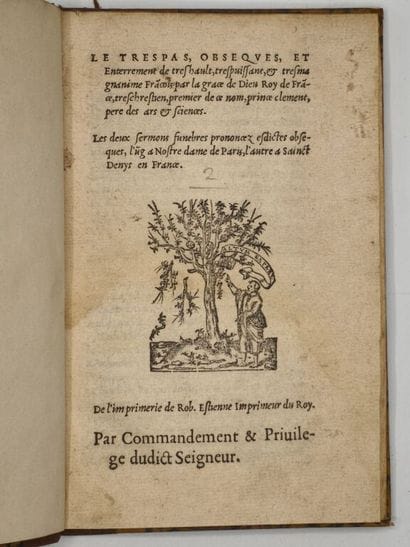 [FRANÇOIS Ier] DU CHASTEL, Pierre. Le Trespas,...