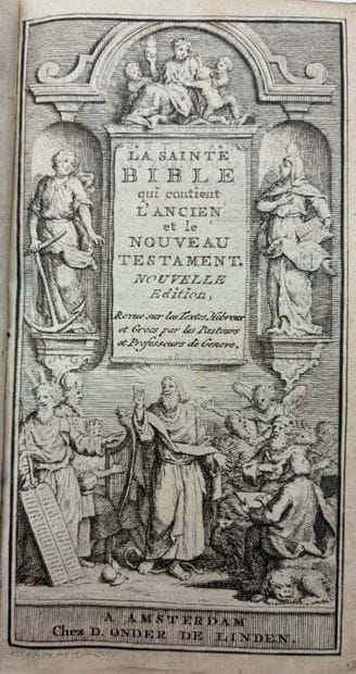 [BIBLE - EGLISE WALLONNE]. La Sainte Bible...