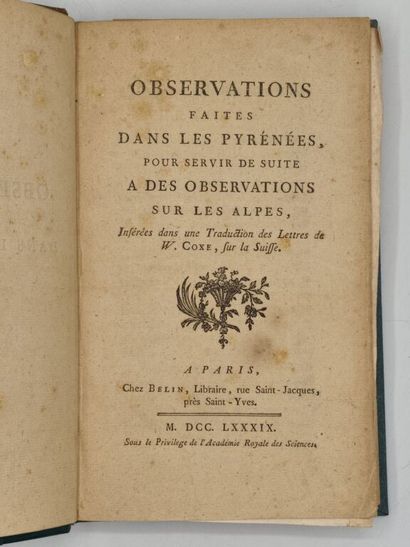 [PYRÉNÉES - RAMOND DE CARBONNIÈRES, Louis]....