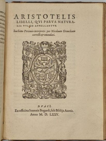 ARISTOTE - BUISSERET, Hugues. Recueil de...