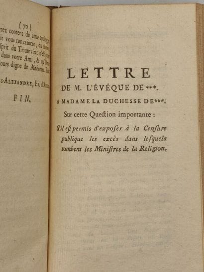 [PAMPHLETS - ANCIEN RÉGIME]. Lettres secrètes...
