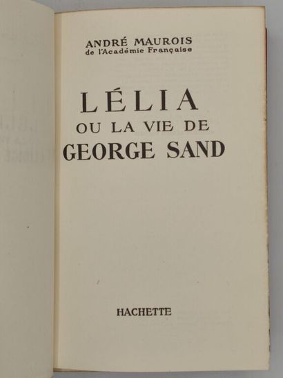 MAUROIS, André. Lélia ou la vie de George...