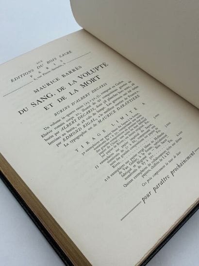 DECARIS, Albert et BARRÈS, Maurice. Du sang...