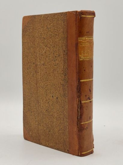 SAUSSURE, Horace Bénédict de. Observations...