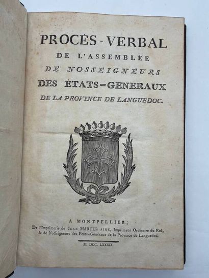 [LANGUEDOC]. Minutes of the Assembly of the...