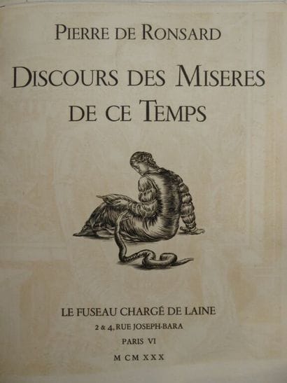 DECARIS, Albert et RONSARD, Pierre de. Discours...