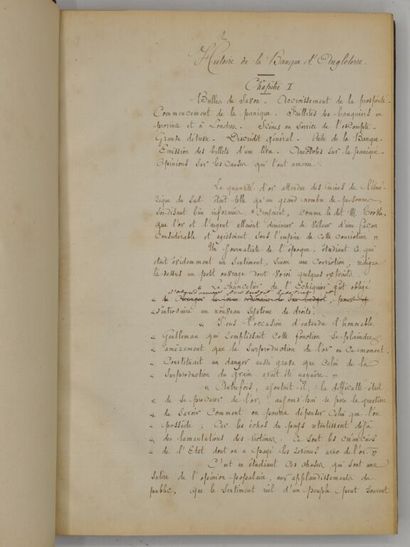 [MANUSCRIPT - FINANCE] FRANCIS, John. History...