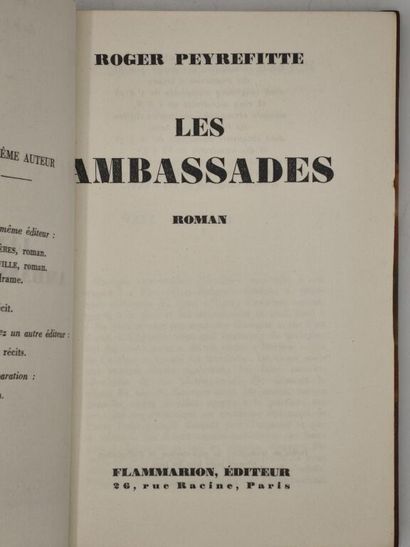 PEYREFITTE, Roger. Les Ambassades.

Edition...