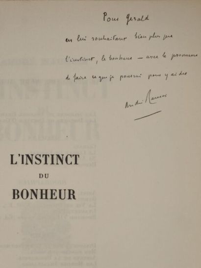 MAUROIS, André. L'Instinct du bonheur.

Excellent...
