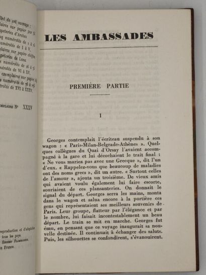 PEYREFITTE, Roger. Les Ambassades.

Edition...