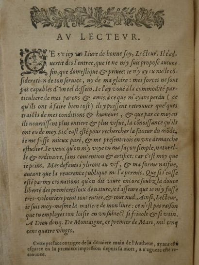 MONTAIGNE, Michel de. Les Essais de Michel...